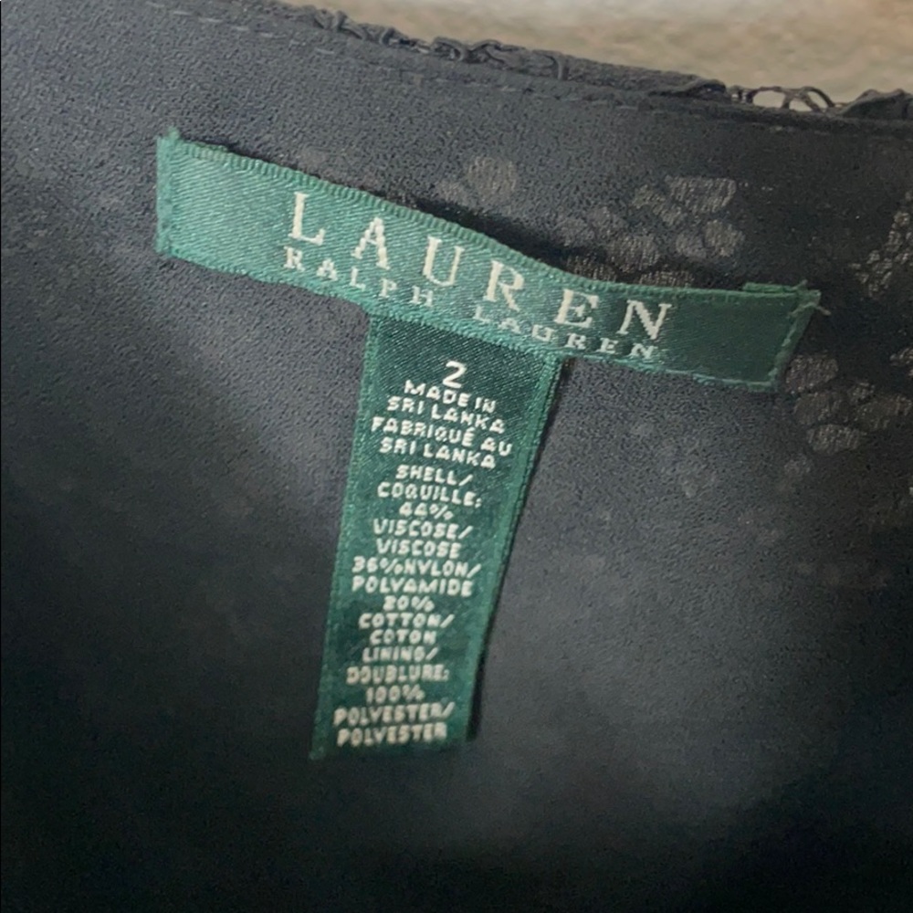 Lauren Ralph Lauren Black Lace Top - Picture 2 of 4